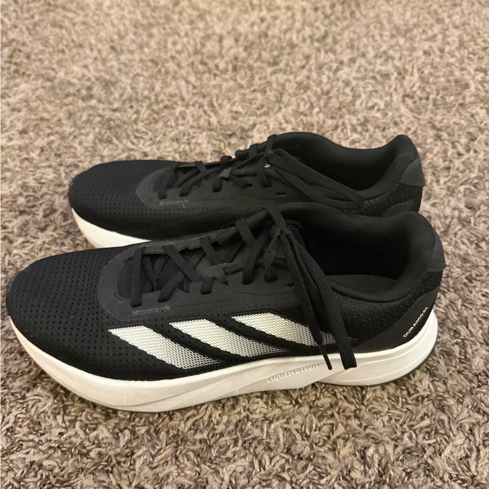 Adidas Black and White Running Shoes